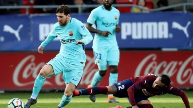 La milimétrica habilitación de Messi para el gol de Suárez