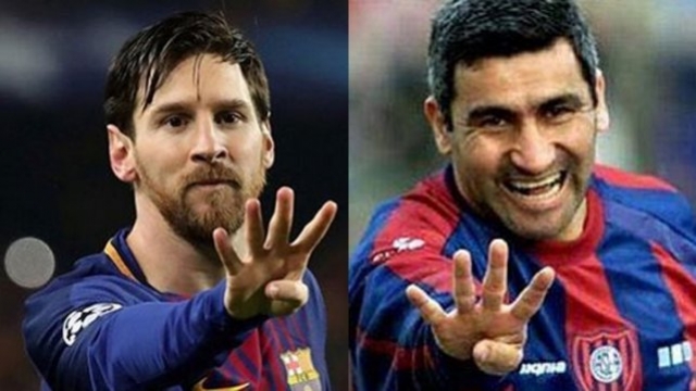 El “reclamo” del Beto Acosta a Lionel Messi por copiarle el festejo
