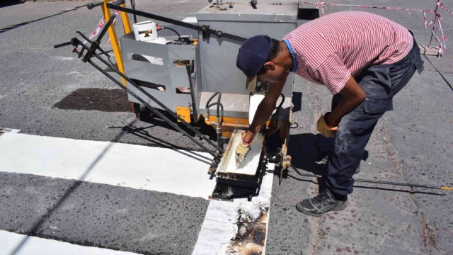 La Municipalidad de Laprida realizará tareas de demarcación y pintado de sendas peatonales