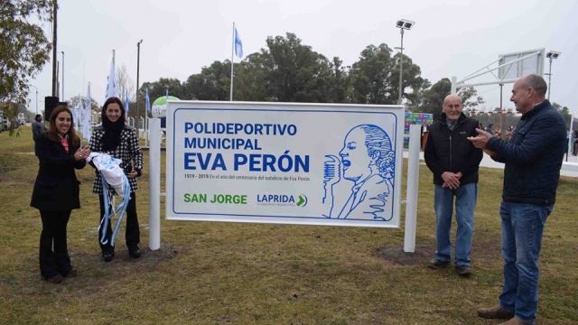 Quedó oficialmente inaugurado el Polideportivo “Eva Perón” en San Jorge